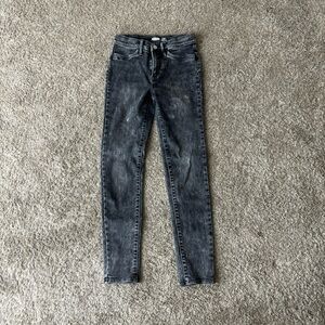 Black wash skinny jeans